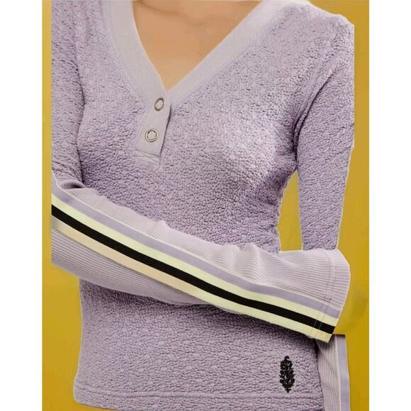 FP Movement Free People Recovery Layer Henley Style Long Sleeve Top XS A111 - Picture 4 of 6